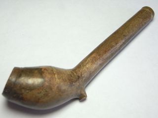 Scarce British Elizabethan Period Polished & Adapted Decorated Clay Pipe.  (a882) photo