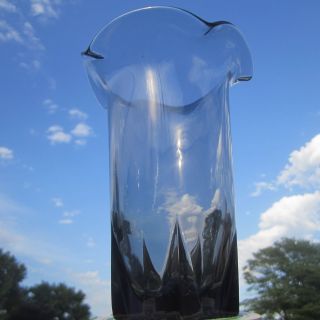 Heisey Mid - Century Modern Design Lodestar Pattern In Dawn Smokey Grey Glass Vase photo