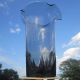 Heisey Mid - Century Modern Design Lodestar Pattern In Dawn Smokey Grey Glass Vase Mid-Century Modernism photo 2