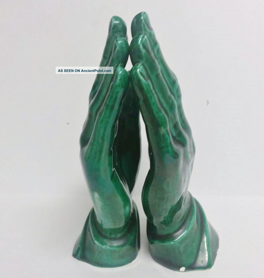 Vintage Anglia Pottery Praying Hands Mid-Century Modernism photo