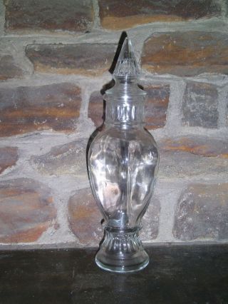 Vintage Footed Glass Drug Store Apothecary Candy Jar/bottle 12.  5 