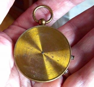 Antique French Pocket Compass,  Circa 1860 photo