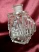 Rare Antique Art Deco Glass Perfume Bottle 3.  5 