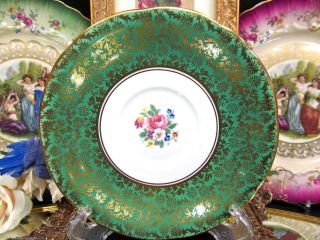 Aynsley Green Flowered Tea Cup And Saucer Low Doris Pattern Teacup Gold Gilt photo