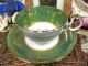 Aynsley Green Flowered Tea Cup And Saucer Low Doris Pattern Teacup Gold Gilt Cups & Saucers photo 2