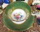 Aynsley Green Flowered Tea Cup And Saucer Low Doris Pattern Teacup Gold Gilt Cups & Saucers photo 5