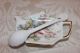 Lois White Porcelain Spoon & Spoon Rest,  Teacup Shaped,  Gorgeous Cups & Saucers photo 3