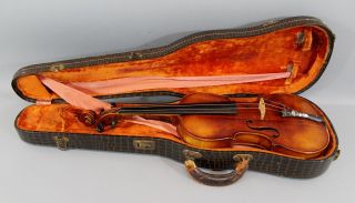 Antique 4/4,  After Jacobus Stainer,  Figured Maple German Violin,  Nr photo