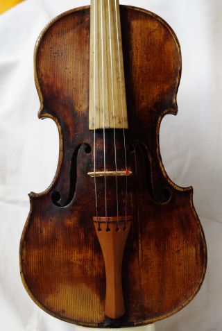 Antique Violin Labelled Caspar Strnad Fecit Pragae Anno 1803 photo