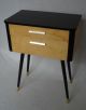 50s 60s Entryway Cabinet,  Side Table,  Beech Wood & Black,  Mid Century,  Germany Mid-Century Modernism photo 2