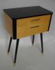 50s 60s Entryway Cabinet,  Side Table,  Beech Wood & Black,  Mid Century,  Germany Mid-Century Modernism photo 3