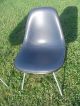 Herman Miller Eames Dark Blue Padded Griege Fiberglass Side Shell Chair Sharp Mid-Century Modernism photo 8