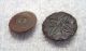 (2) Antique Brass Alloy Colonial Coat Button Cut & Chase Flower Design 7/8 