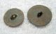 (2) Antique Brass Alloy Colonial Coat Button Cut & Chase Flower Design 7/8 