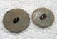 (2) Antique Brass Alloy Colonial Coat Button Cut & Chase Flower Design 7/8 