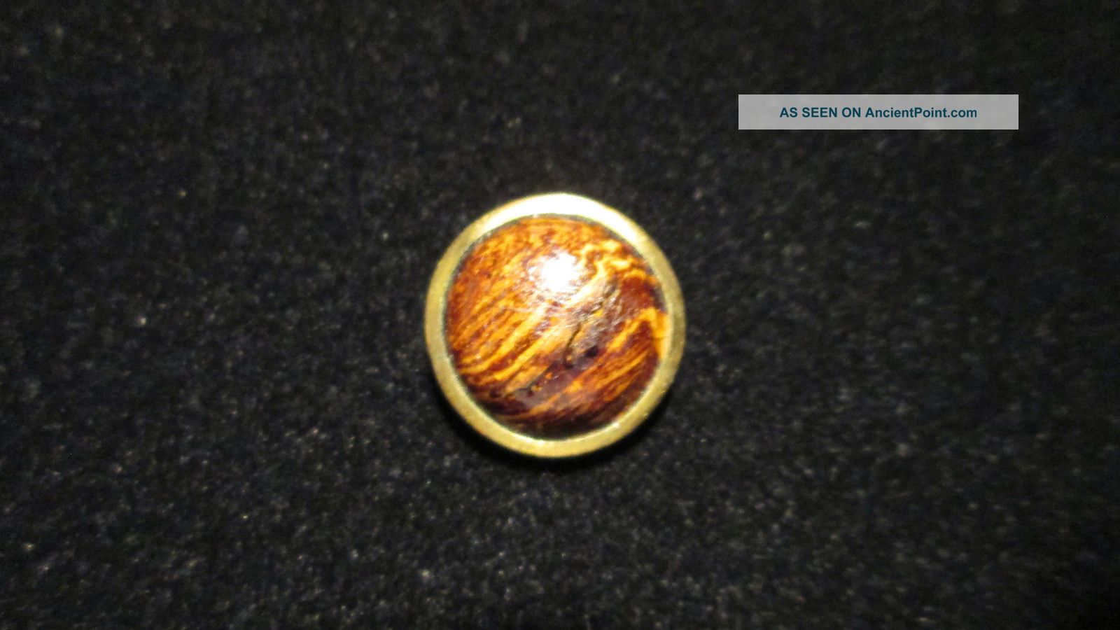 Small Bennington Norwalk,  Ct Button Brass Mount C.  1825 - 1853 Buttons photo