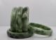 Chinese Hand - Carved Pure Natural Jade Bracelet Size 58 - 62mm Bracelets photo 6