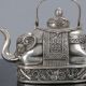 Old Chinese Tibet Silver Handwork Elephant - Shape Teapots C610 Teapots photo 2