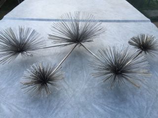 Signed C Jere 1979 Wall Sculpture Brutalist Sea Urchin Starburst Pom Pom photo
