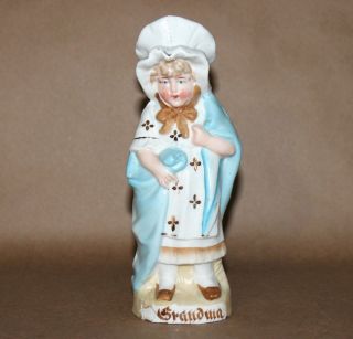 Antique German Porcelain Figure Grandma With Blanket Kate Greenaway photo
