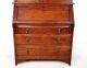 Antique Secretaire Bureau Bookcase Mahogany Leaded Stained Glass Writing Desk Ch 20th Century photo 6