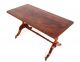 Antique Coffee Table Petite Flamed Mahogany Small Side Table 1900-1950 photo 6