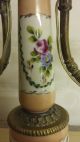 Vintage French Style Brass & Hand Painted Ceramic Lamps.  Rb 33 20th Century photo 4