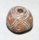 South America Chimu Spindle Whorl Bead Etched Peru Ancient The Americas photo 1