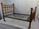 1920 ' S Antique Child Size Copper Flash Wrought Iron Old Brass Type Baby Doll Bed Primitives photo 1