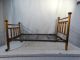 1920 ' S Antique Child Size Copper Flash Wrought Iron Old Brass Type Baby Doll Bed Primitives photo 8