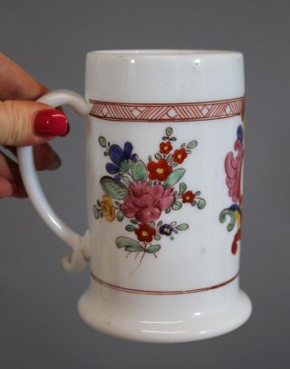 Antique Hand Blown 18thc Bohemian Milch Glass Tankard Stein Mug,  Nr photo