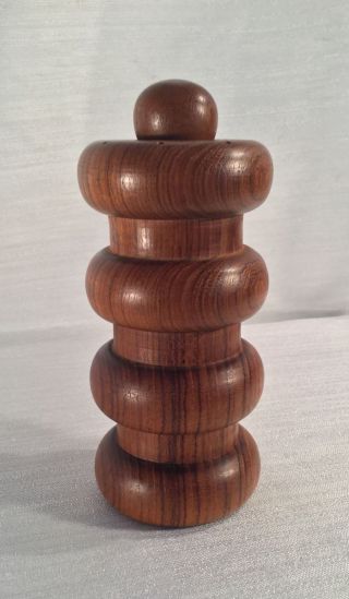 Rare Vintage Dansk Salt & Pepper Mill By Jens Quistgaard/denmark/teak Wood. photo