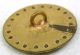 Antique Enamel Button W Cut Steel Rim Woman Holds Staff 15/16 Inch Buttons photo 1