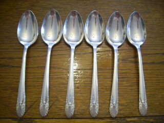 6 Crown Silverplate 1939 Radiance Place Or Oval Soup Spoons Is Silverplate 902 photo