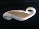 Mid - Century Horizontal Scroll Planter Vase Matte White W/gray Crackle Ceramic Mid-Century Modernism photo 1