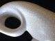 Mid - Century Horizontal Scroll Planter Vase Matte White W/gray Crackle Ceramic Mid-Century Modernism photo 3