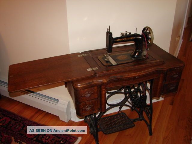 Antique Home Treadle Sewing Machine Sewing Machines photo