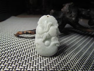 Aaaaa Chinese Hand - Carved Aristocratic Wearing Jadeite Jade Pendant Rabbit photo