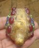 Statue Alter Bird Gild Gold Diamond Pebble Around Bronze Pra Somdaj Toh Wat Rak Statues photo 5