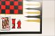 Vintage Red Game Table Mid Century Modern Chess/checkers/backgammon/card Dining Post-1950 photo 11