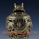 China Brass Handwork Carved Dragon Hollow Statue Incense Burner W Xuande Mark Incense Burners photo 1