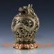 China Brass Handwork Carved Dragon Hollow Statue Incense Burner W Xuande Mark Incense Burners photo 4
