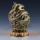 China Brass Handwork Carved Dragon Hollow Statue Incense Burner W Xuande Mark Incense Burners photo 6