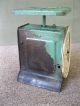 Antique Scale Way Rite Family Vintage,  Green Paint,  25 Pound Scales photo 2