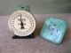 Antique Scale Way Rite Family Vintage,  Green Paint,  25 Pound Scales photo 5