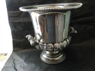 Wine Cooler Sterling Silver 800 Standard,  Italian Circa 1950 Marked Chased Body photo