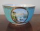 Antique English Porcelain Bowl Landscape Turquoise Ground Minton 19th Century Bowls photo 1
