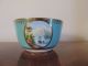 Antique English Porcelain Bowl Landscape Turquoise Ground Minton 19th Century Bowls photo 2