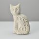 Mid Century Modern Bitossi Pottery Cat Figurine White Rimini Design Aldo Londi Mid-Century Modernism photo 1