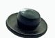 Antique Goodyear Hard Rubber Button Hat Shape 1851 - 2 Shank 9/16 
